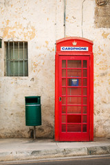 Naklejka na ściany i meble Red phone booth