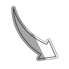 arrow down decrease icon vector illustration graphic design