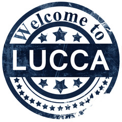 Lucca stamp on white background