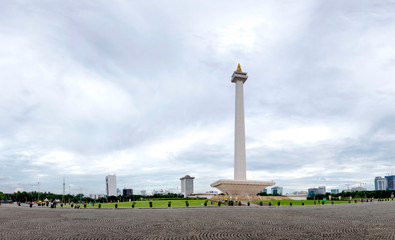 National Monument (Monas) at daylight, this is one of iconic monument in Jakarta, Indonesia