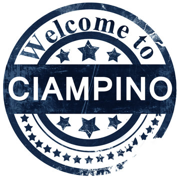 Ciampino stamp on white background
