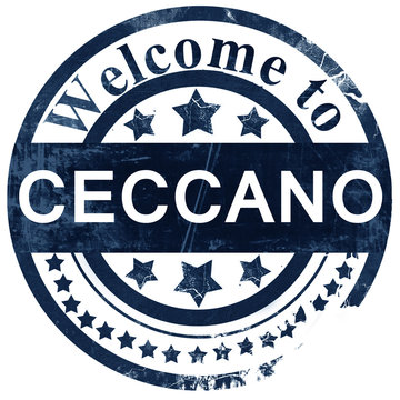 Ceccano stamp on white background
