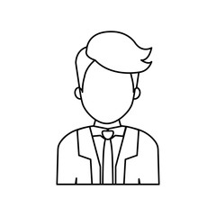 Businessman executive profile icon vector illustration graphic design