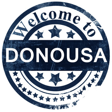 Donousa stamp on white background