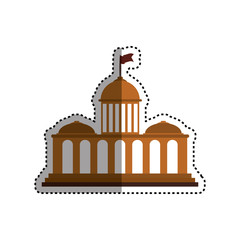 Court building symbol icon vector illustration graphic design