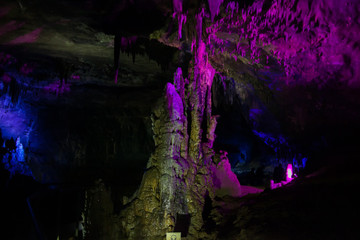 Cave-stone background in Prometheus Cave in Georgia