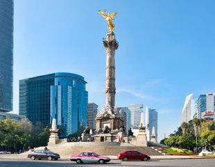 Afwasbaar Fotobehang Mexico De engel van onafhankelijkheid in Mexico-Stad