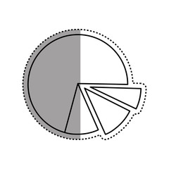 statistics pie chart icon vector illustration graphic design