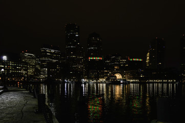 Boston harbor holiday reflections