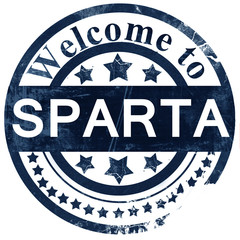 Sparta stamp on white background