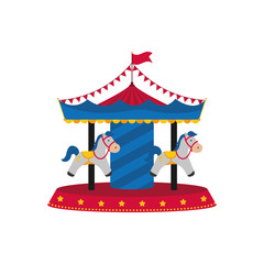 circus carrousel festival icon vector illustration graphic design