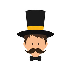 Circus tamer cartoon icon vector illustration graphic design