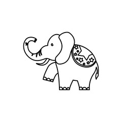 circus elephant cartoon icon vector illustration graphic design