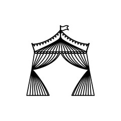 Fototapeta premium Circus tent festival icon vector illustration graphic design