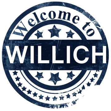 Willich stamp on white background