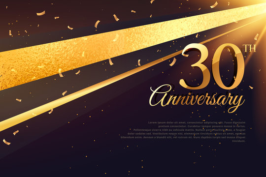 30th Anniversary Celebration Card Template