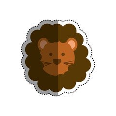 Cute lion cartoon icon vector illustration graphic design