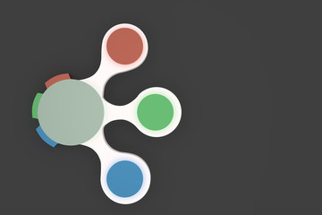 3d rendering abstract  sign for info graphic design