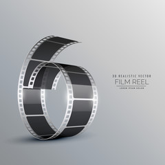 Fototapeta premium 3d film reel background