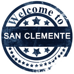 san clemente stamp on white background