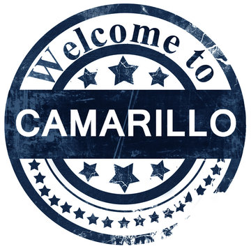camarillo stamp on white background