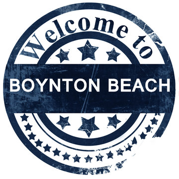 Boynton Beach Stamp On White Background