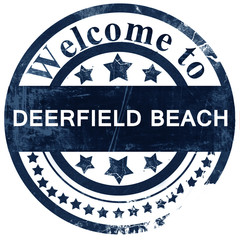 deerfield beach stamp on white background