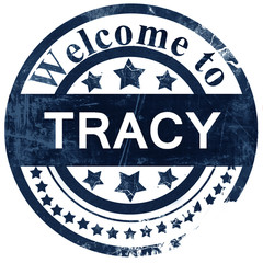 tracy stamp on white background