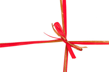 Red ribbon isolated
