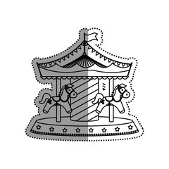 circus carrousel festival icon vector illustration graphic design