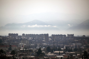 View of Kutaisi, the second largest city and the legislative capital of Georgia