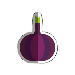 Fresh onion vegetable icon vector illustration graphic design