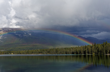 Edith Lake Rainbow in Jasper National Park