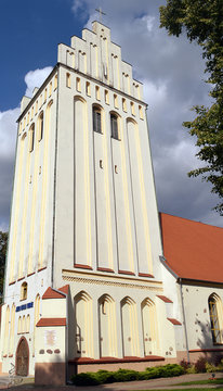 Goldap Cathedral built as a protestant church in 1560, now Roman Catholic