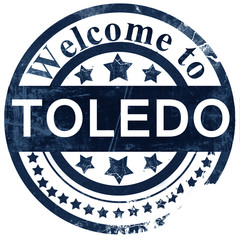 Toledo stamp on white background