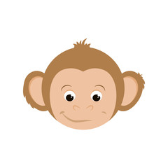 cute mokey cartoon icon vector illustration graphic design