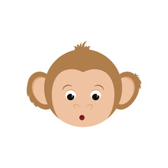 cute mokey cartoon icon vector illustration graphic design