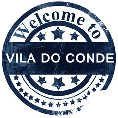 Vila do conde stamp on white background