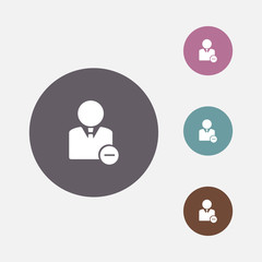 delete user icon vector