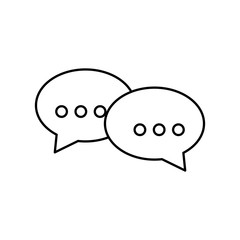 Chat bubbles speakbox icon vector illustration graphic design