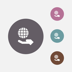 care about environment icon vector