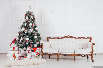 Beautiful Christmas interior. New year decoration.
