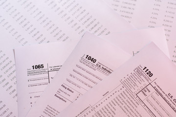 US tax form / taxation concept