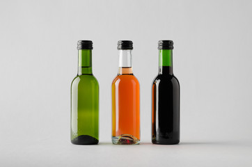 Wine Quarter/Mini Bottle Mock-Up - Three Bottles