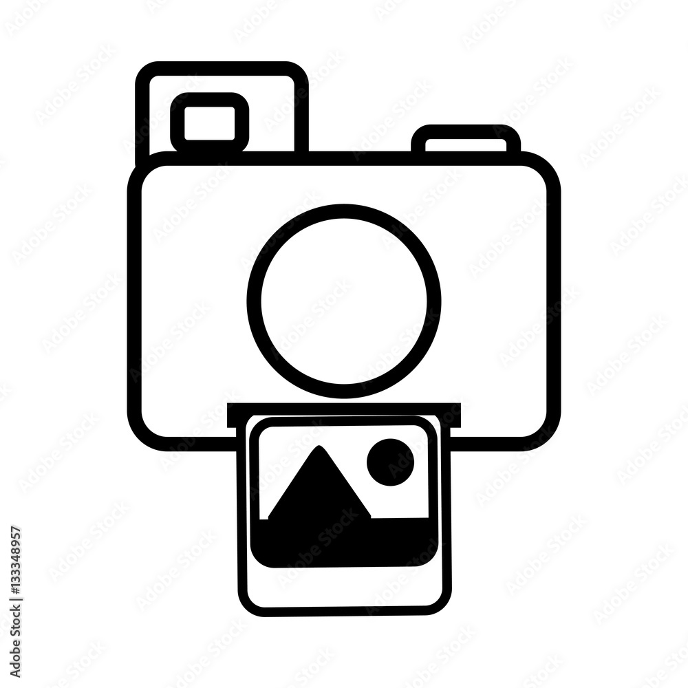 Canvas Prints photo camera picture image icon line vector illustration eps 10