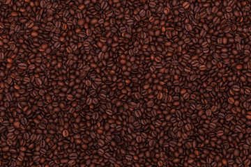 Roasted coffee beans as background