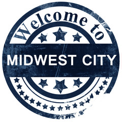 midwest city stamp on white background