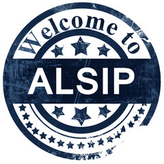 alsip stamp on white background