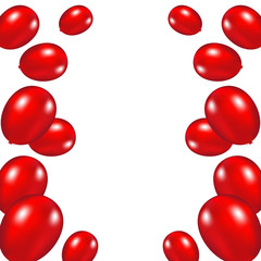 Red festive balloons background