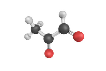 Methylglyoxal, also called pyruvaldehyde or 2-oxopropanal. It is
